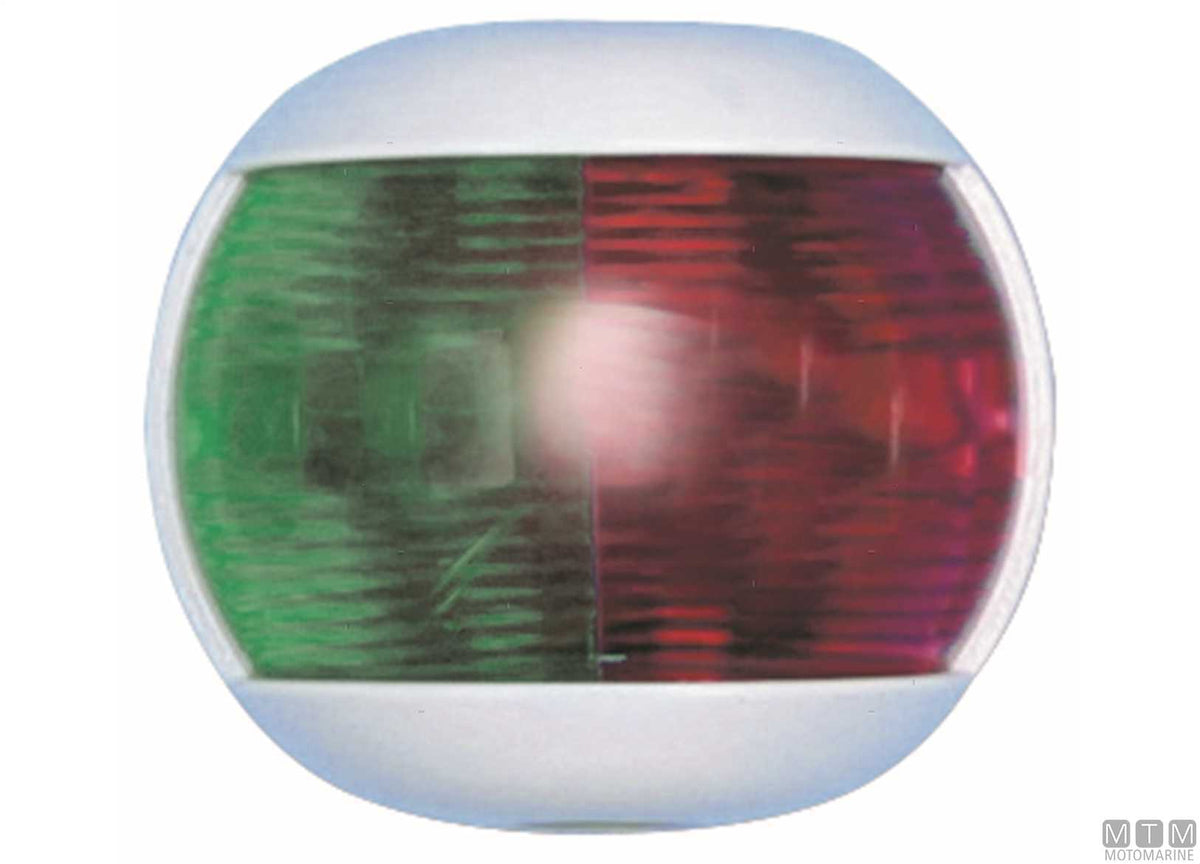 Combined red/green navigation light LED half-dome white 70x63 mm - original photo Motomarine Srl