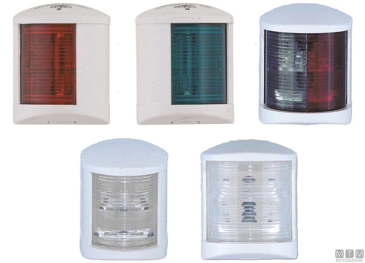 Combined red/green navigation light LED Midi white 58x74 mm - original photo Motomarine Srl
