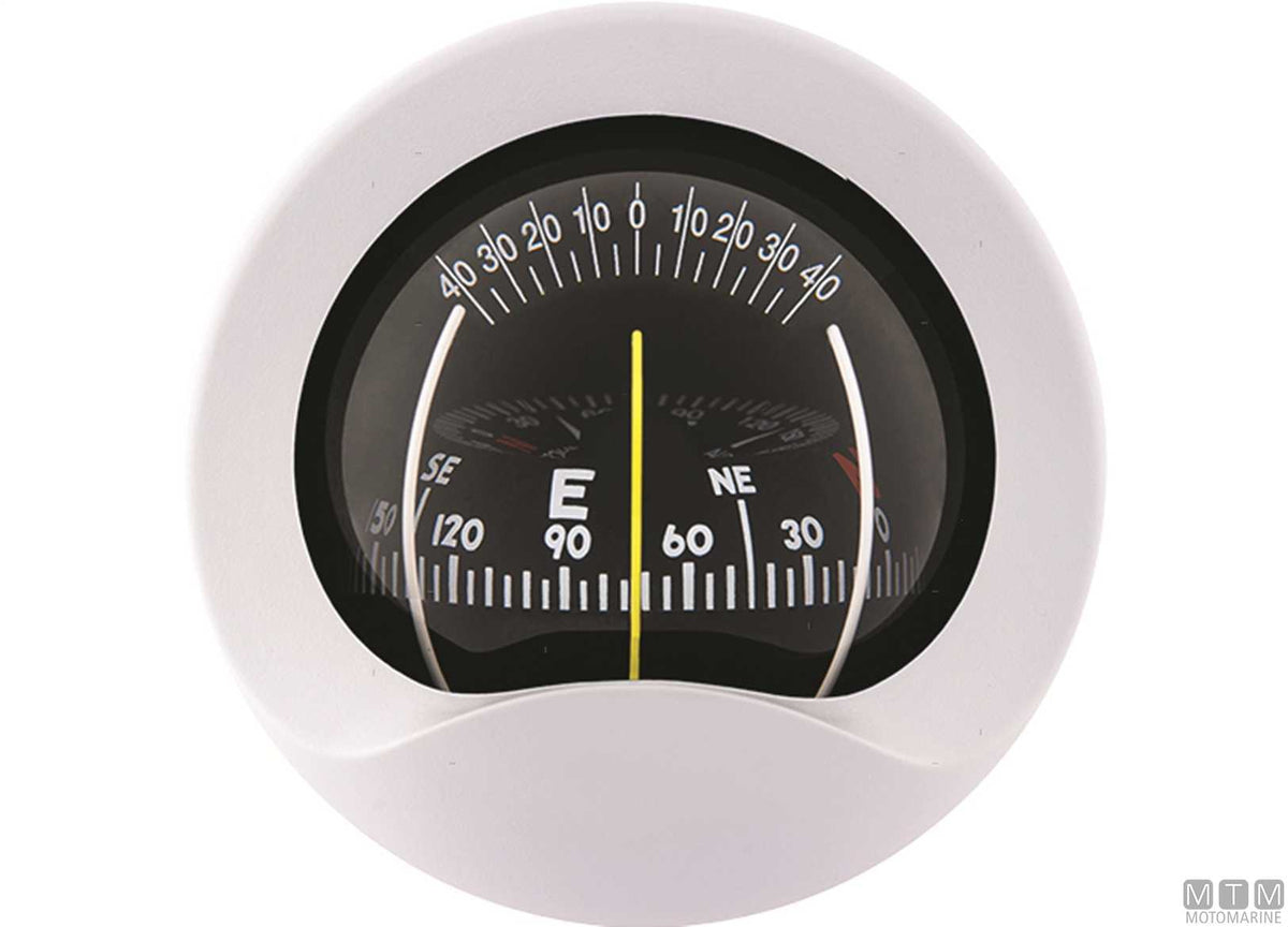 A-Nautic C9 bulkhead compass, black, Ø85 mm rose - original photo Motomarine Srl