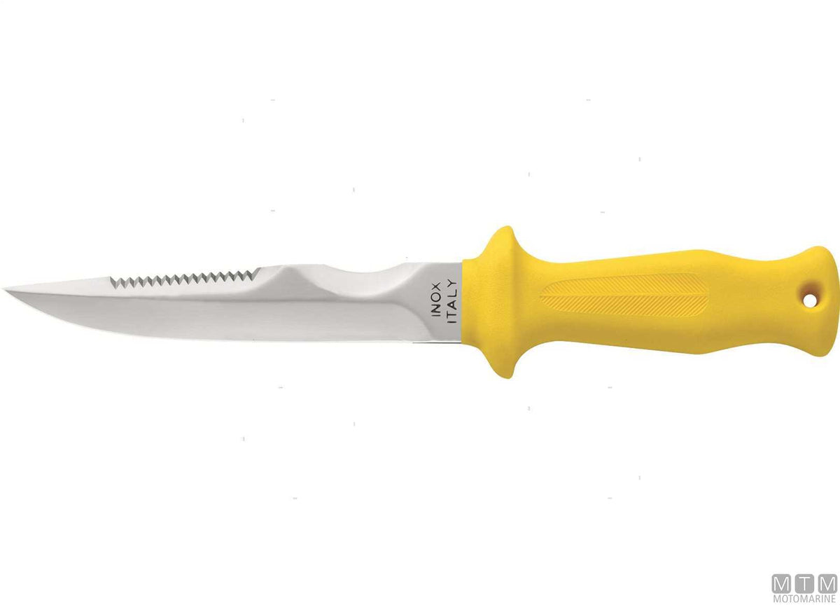 Mac Sub 16C-Y yellow knife, 15 cm blade - original photo Motomarine Srl