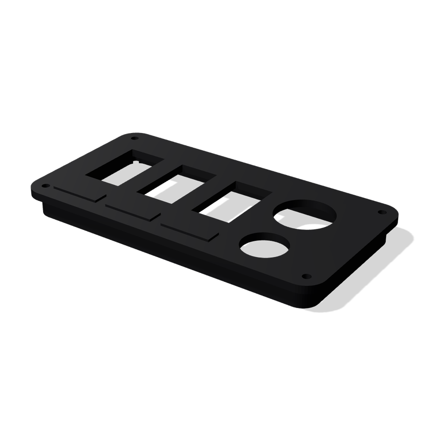 Switch and USB panel 3D render