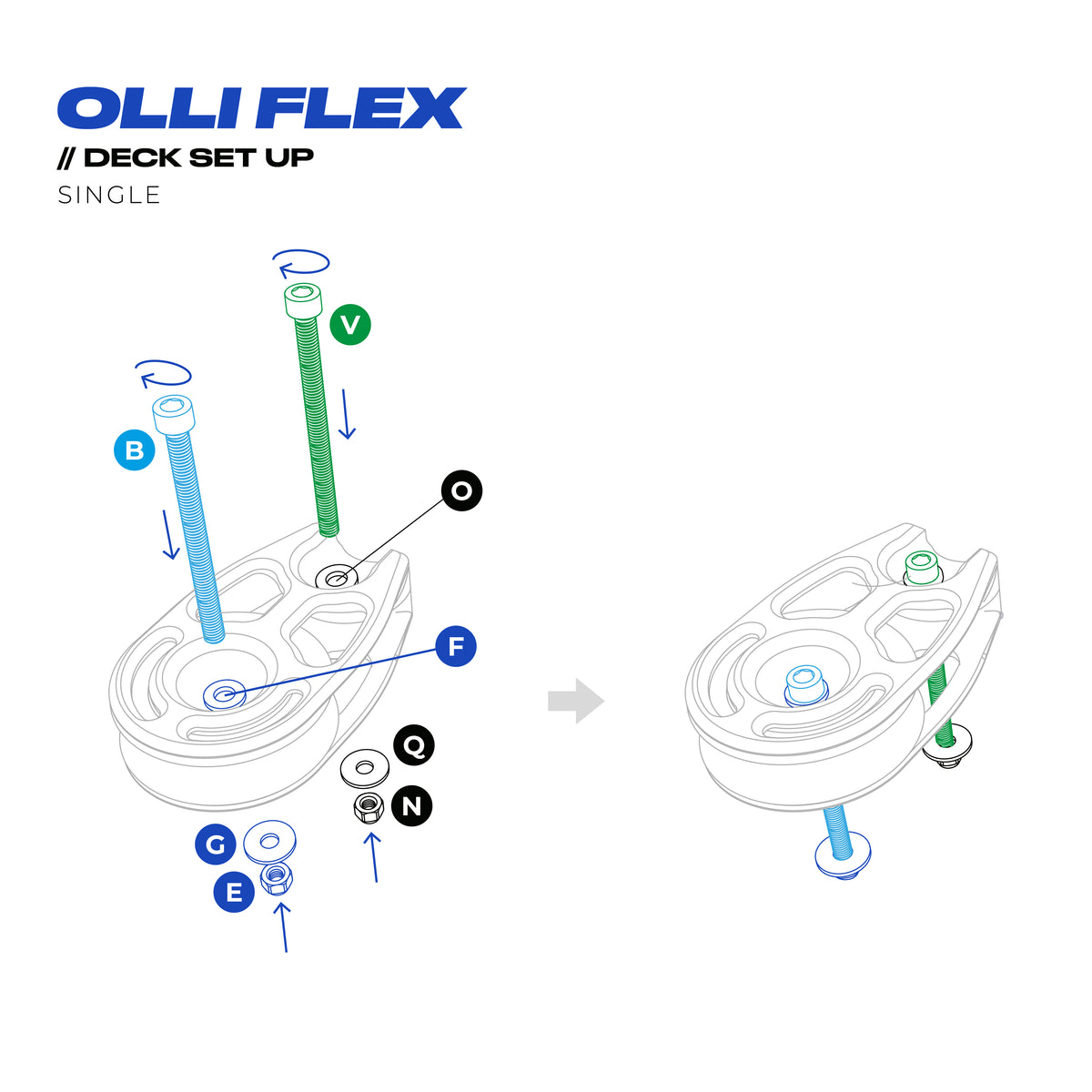 Olli Flex Conversion Kit L / Deck set up / single