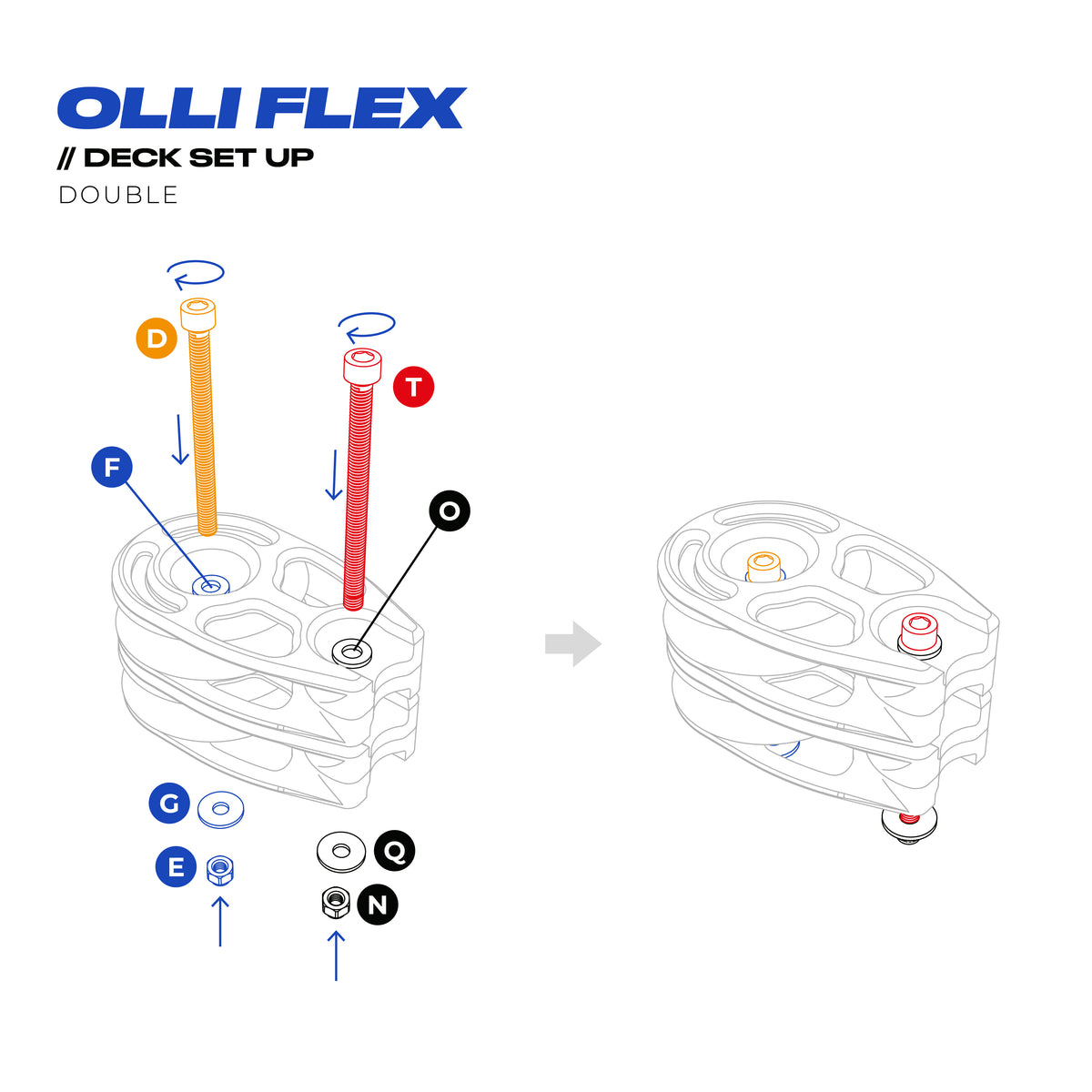 Olli Flex Conversion Kit L / Deck set up / double