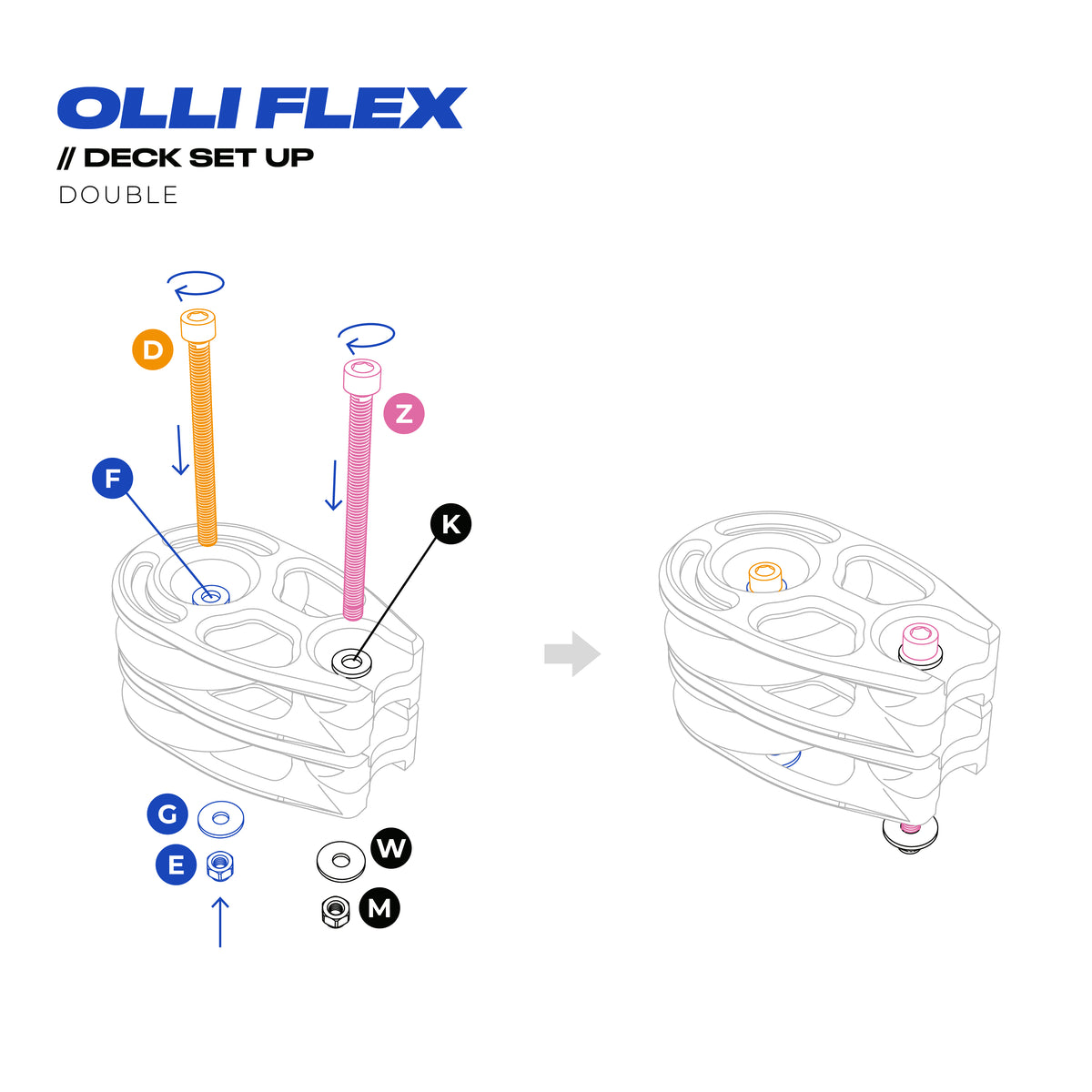 Olli Flex Conversion Kit L HL / Deck set up / double