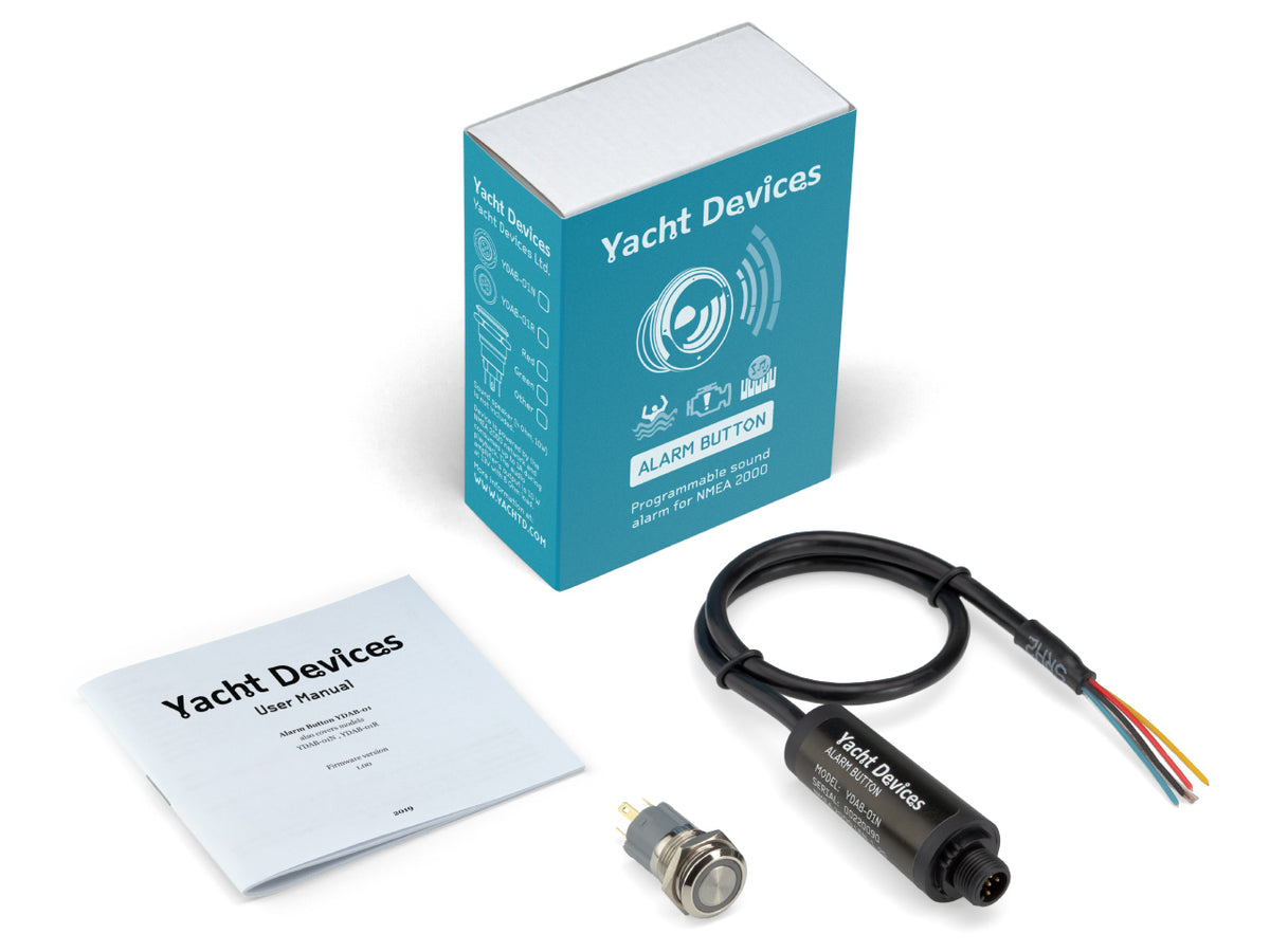 Yacht Devices NMEA 2000 Alarm Button YDAB-01 — NMEA 2000 Micro Male