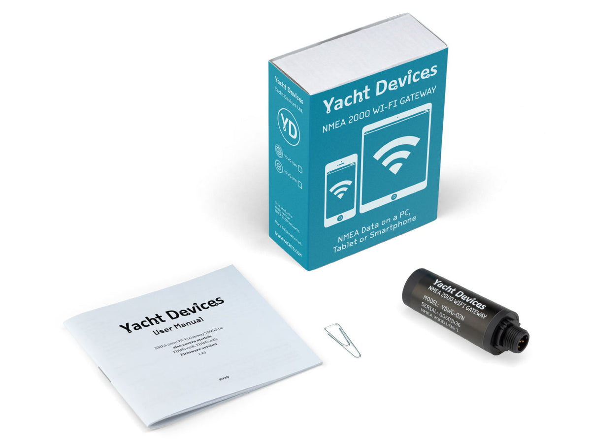 Yacht Devices NMEA 2000 Wi-Fi Gateway YDWG-02 — NMEA 2000 Micro Male