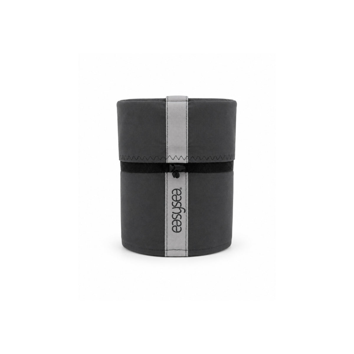 easysea anti-mould winch cover seen from the front, with the reflective band and the drawcord