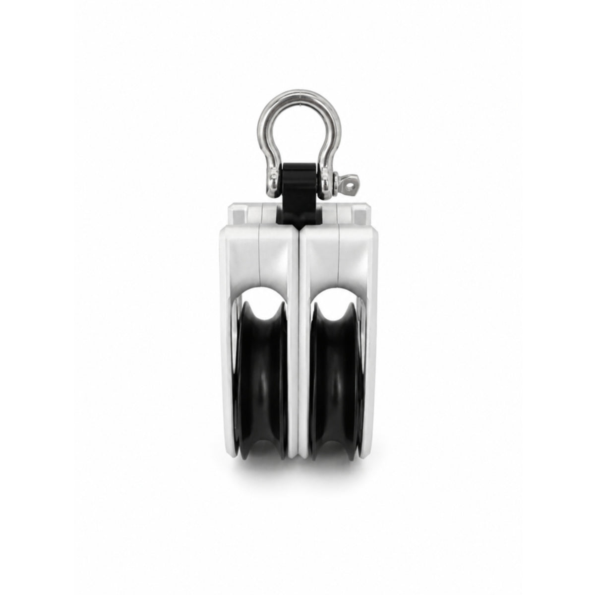 Olli Flex 50 M double block hanging from the twin stainless shackle head