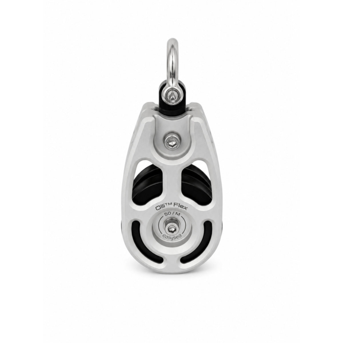 Olli Flex 50 M double block assembled with the stainless shackle, front view
