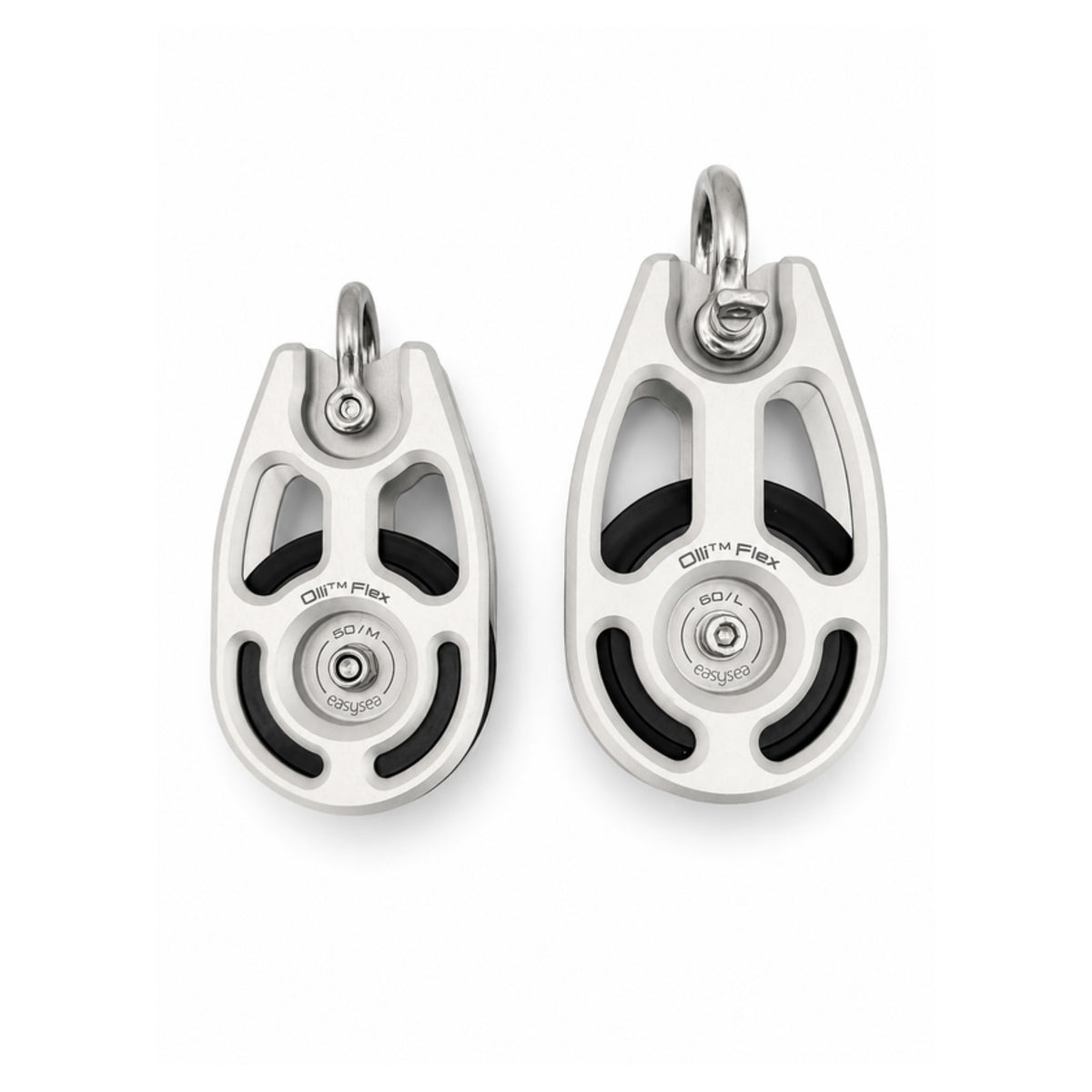 The two Olli Flex sizes side by side, 50 M and 60 L, on white background