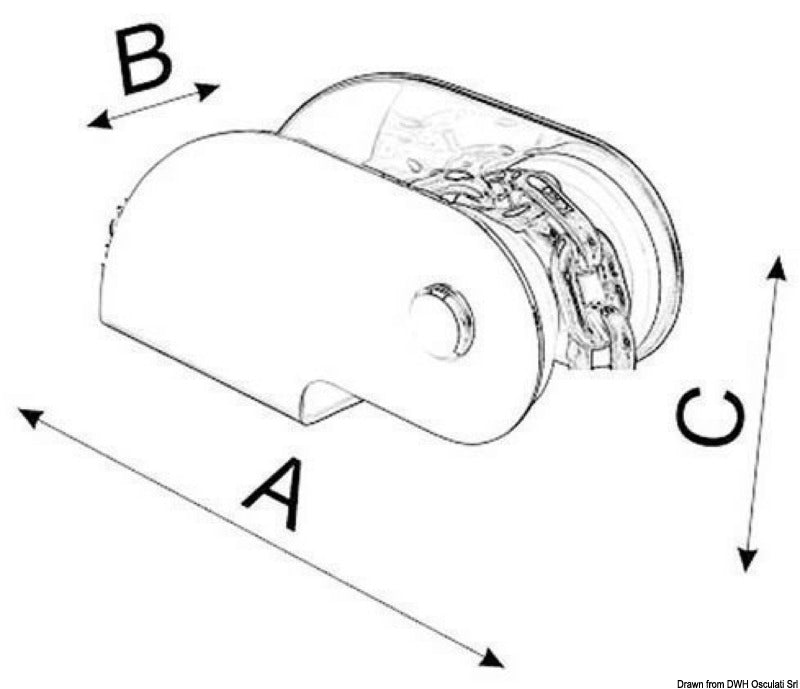 Can SS roller max 7.5 kg - foto originale Osculati Srl