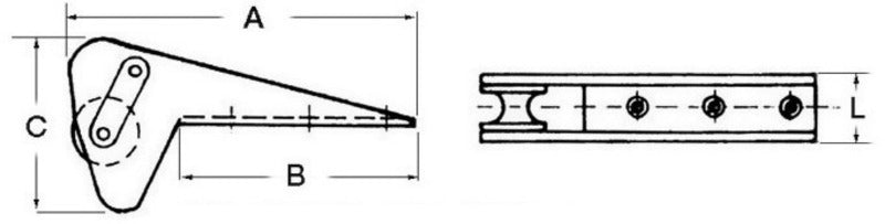 SS roller for Bruce/Trefoil max 20 kg - foto originale Osculati Srl