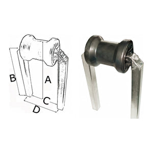 Small central roller pipe section 40 x 40 mm - foto originale Osculati Srl