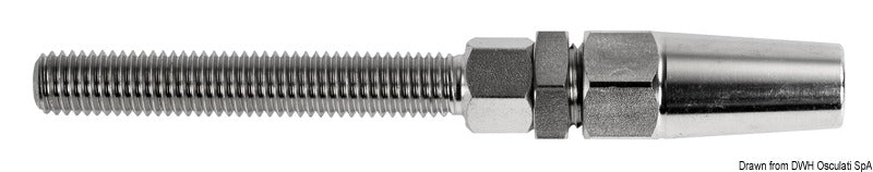 Terminal S.S wire 10mm r.screw - foto originale Osculati Srl