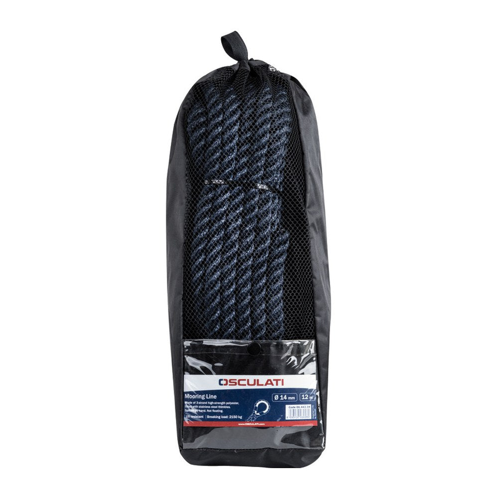 Mooring line blue 16 mm x 12 m - foto originale Osculati Srl
