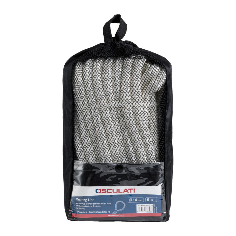 Mooring line with eye black 20 mm x 12 m - foto originale Osculati Srl