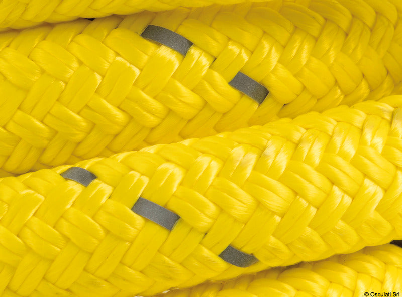 Floating mooring line w/reflective strand yellow 14 mm 50 mt (pack of 50) - foto originale Osculati Srl