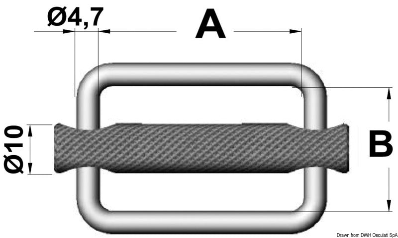 SS Buckle 50 mm (pack of 10) - foto originale Osculati Srl