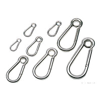 Mosquetão polido AISI 316 com olhal 8 mm (pack de 10)
