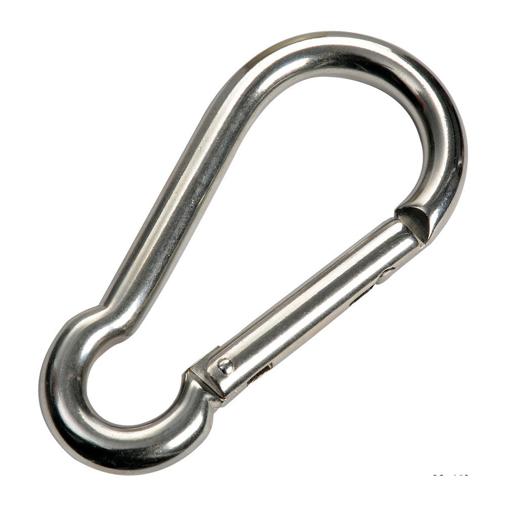 Carabiner hook with flush closure AISI 316 10 mm (pack of 5) - foto originale Osculati Srl