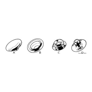 SS snap fasteners C (pack of 1000) - foto originale Osculati Srl