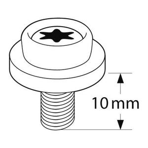 CAF-COMPO universal screw stud metric thread black (pack of 100) - foto originale Osculati Srl