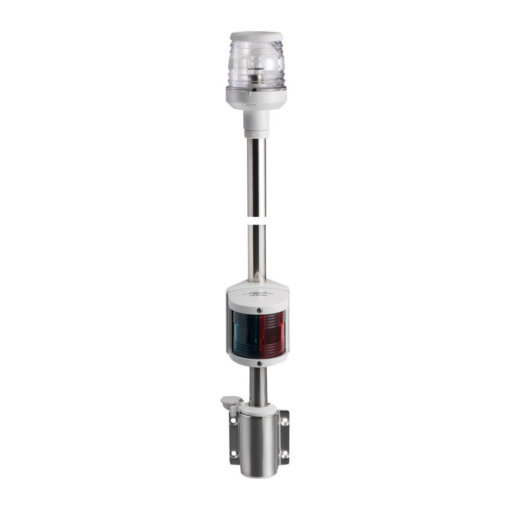 Wall-mounting white combined lightpole 100 cm - foto originale Osculati Srl