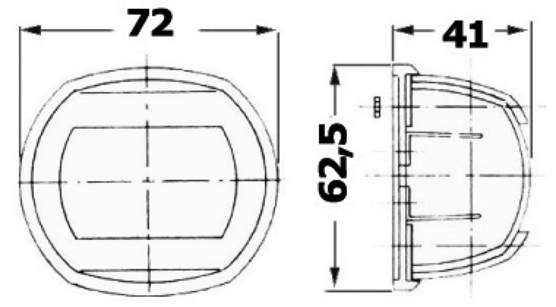 Compact 12 AISI 316/112.5° red navigation light - foto originale Osculati Srl