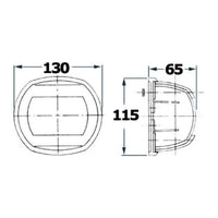 Maxi 20 Navigationslicht AISI 316 112,5° rot 24 V