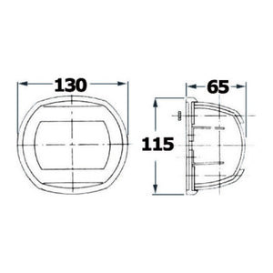 Maxi 20 AISI 316 112.5° red 24V navigation light - foto originale Osculati Srl