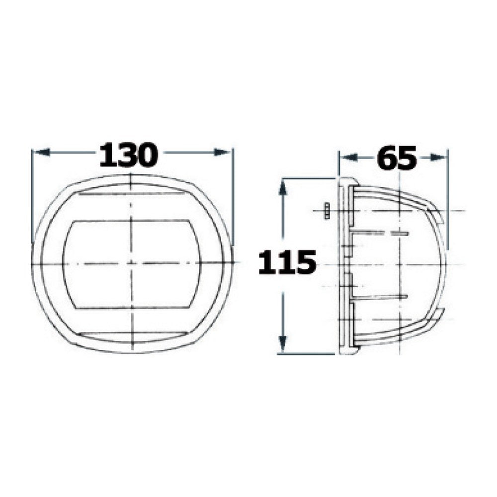Maxi 20 AISI 316 225° white 24V navigation light - foto originale Osculati Srl