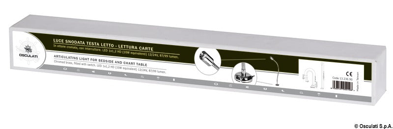 Articulating LED light 10 W 12/24 V - foto originale Osculati Srl