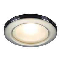 Plafon LED de embutir Vega II polido espelhado branco
