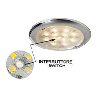Procion LED-plafond guldfärgad utanpåliggande med strömbrytare