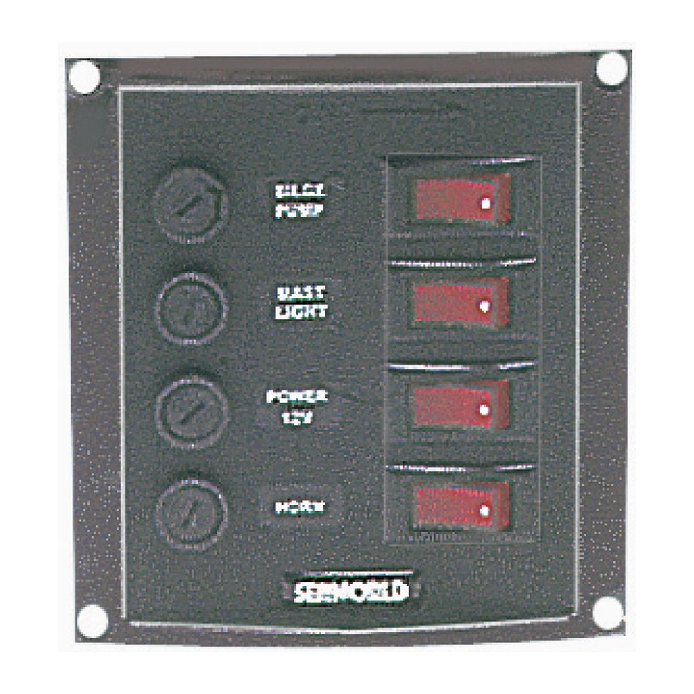 Vertical control panel w. 4 switches - foto originale Osculati Srl