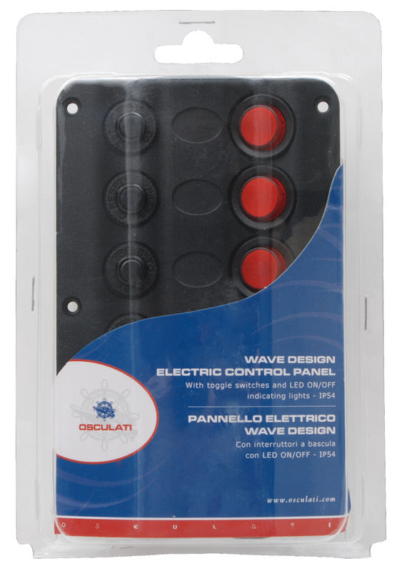 Wave electric control panel 3 + lighter plug - foto originale Osculati Srl