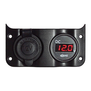 Voltmeter 3/30 V + lighter plug - foto originale Osculati Srl