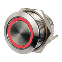 Interruttore FLAT inox ON-OFF 12/24 V rosso (confezione da 10)