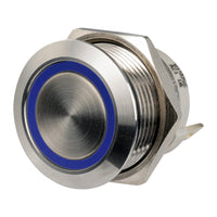 FLAT-VA-Stahl-Schalter ON-OFF 12/24V LED, blau (10er-Pack)