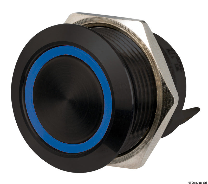 FLAT S.S. black switch (MOMENTARY ON)-OFF 12/24V RBW (pack of 10) - foto originale Osculati Srl