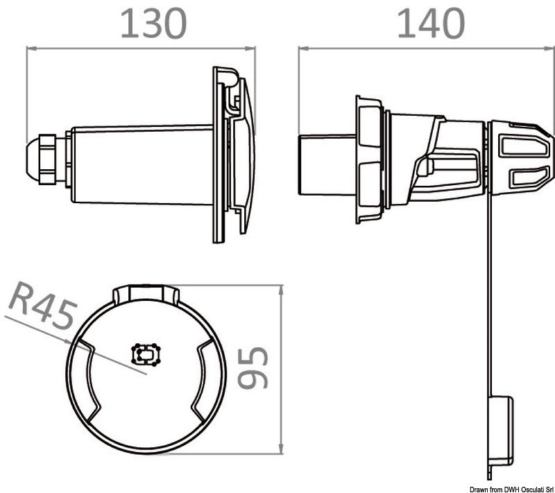 Cruiser 3P plug 16 A 230 V - foto originale Osculati Srl