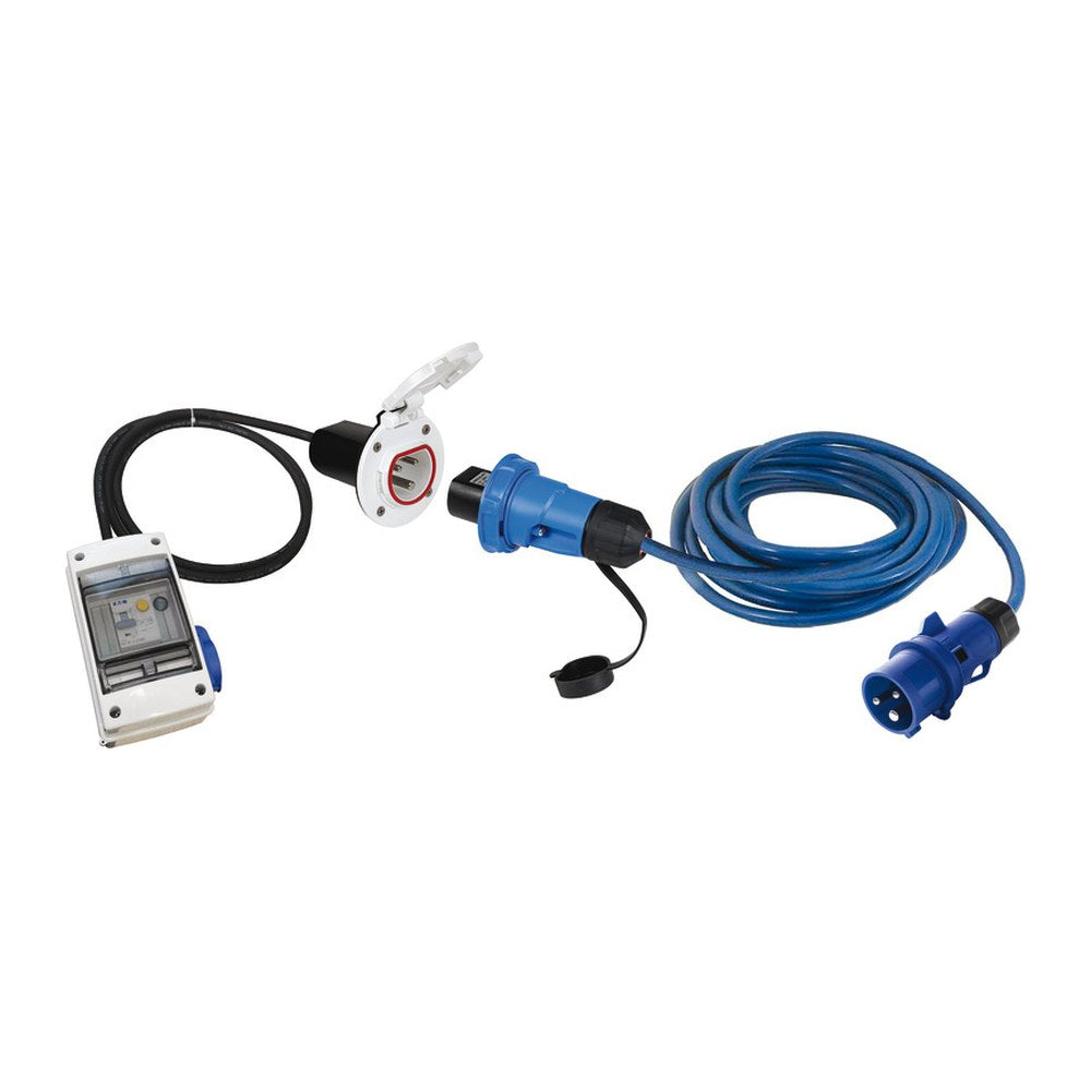 Power supply set 16A Cuiser white outlet, 15m cable - foto originale Osculati Srl