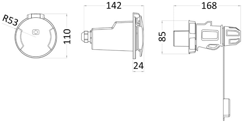 Socket 32 A 250 V - foto originale Osculati Srl