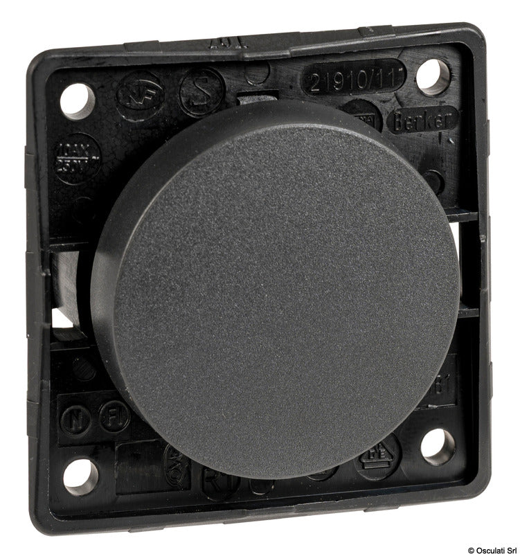 BERKER single push button 10A charcoal grey - foto originale Osculati Srl