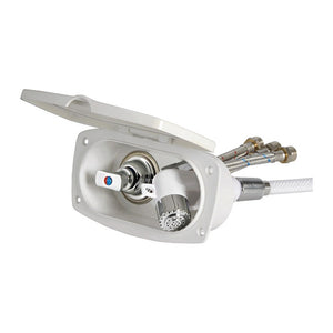 New Edge shower box white PVC hose 4 m Crosswise shower outlet - foto originale Osculati Srl