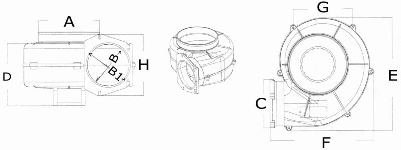 Centrifugal extractor wall mounting 12 V 11.5 A - foto originale Osculati Srl
