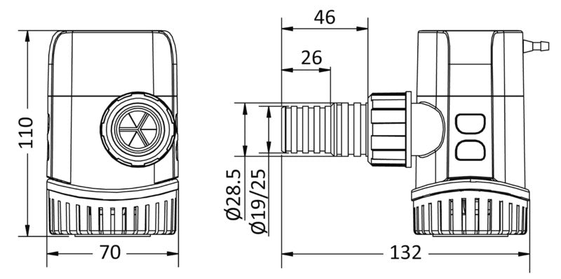 Europump Next Generation automatic bilge pump 600 12V - foto originale Osculati Srl