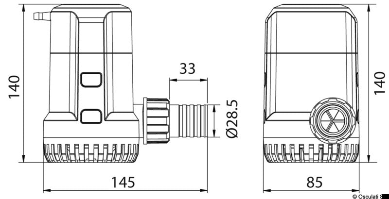 Europump Next Generation bilge pump G2000 24V - foto originale Osculati Srl