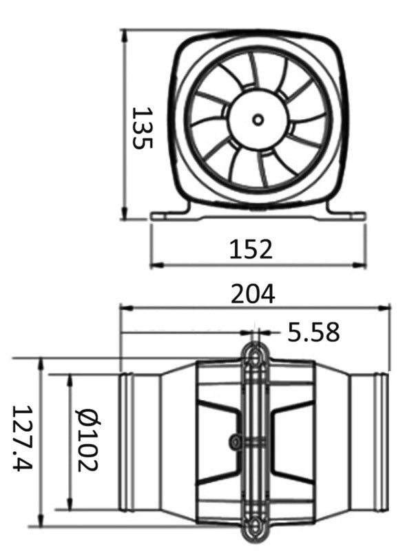 Hyperflow axial blower 7.6m3 24V - foto originale Osculati Srl