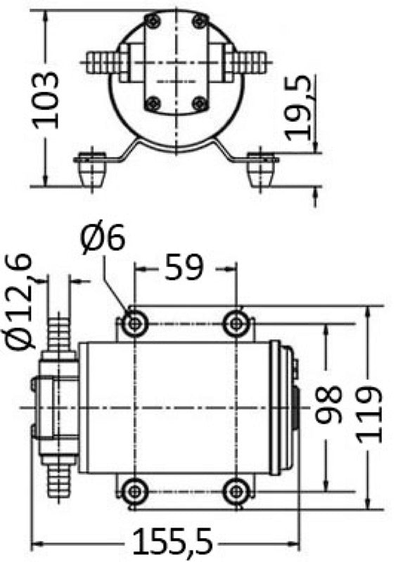 Pumpe for oil, gasoil, viscous fluids 12 V - foto originale Osculati Srl